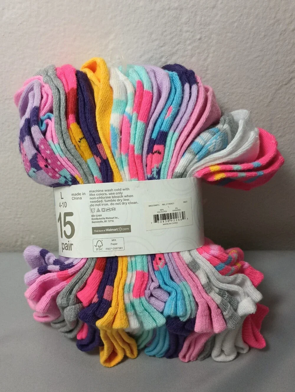Wonder Nation Girls' No Show Socks